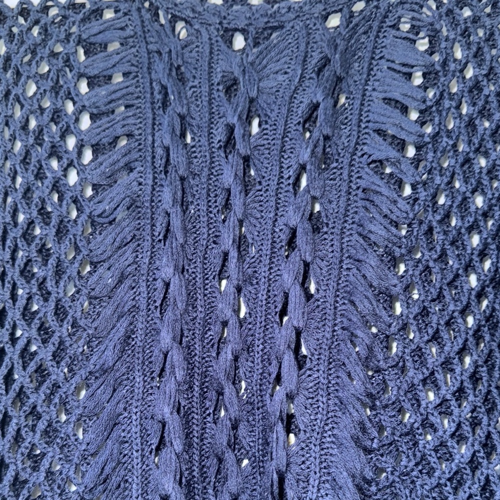 New York & Company Navy Crochet Top - Picture 2 of 5